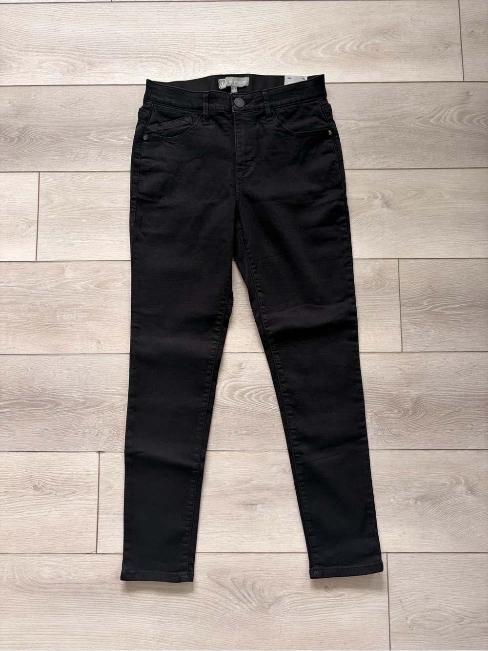 NWT Wit & Wisdom “Ab” Solution Black Skinny High Rise Ankle Length Jeans Size 4